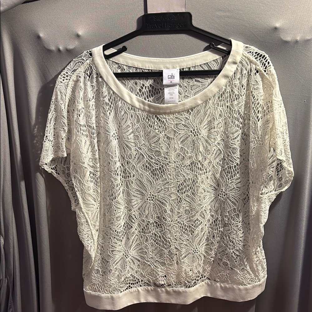 Women's Cream Lace Top